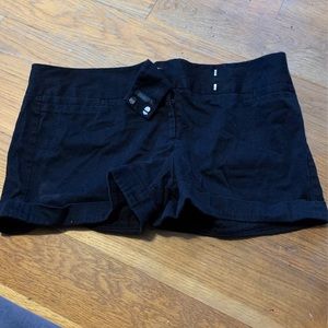 Black summer shorts